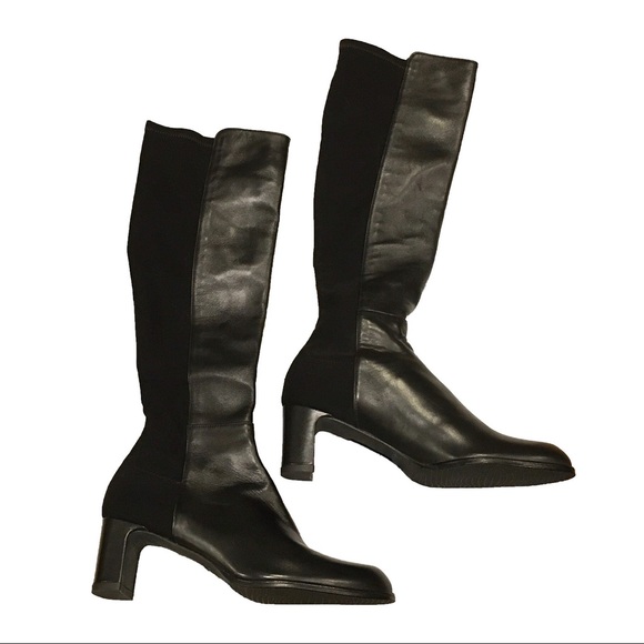 Stuart Weitzman 50/50 Napa Leather & Stretch Boot - Picture 13 of 16